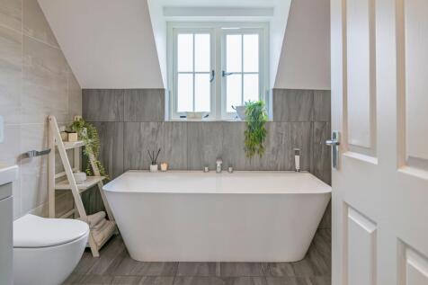 Beautiful modern Family Bathroom with large bath and shower