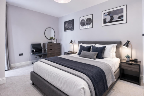 Staged bedroom