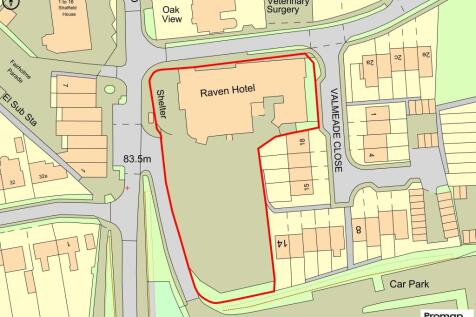 Raven Hotel, Hook - OS Map.jpg