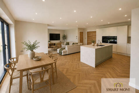 Virtually Staged Kitchen Family Room