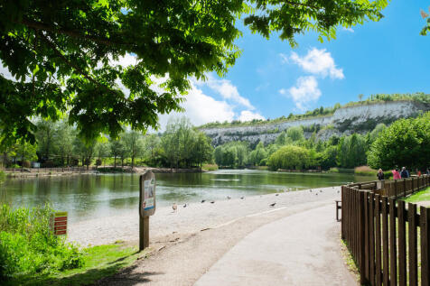 Image showing nearby open space with walking and cycling trails, as well as a large lake surrounded