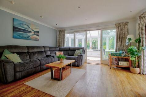 Living room has plenty of natural light