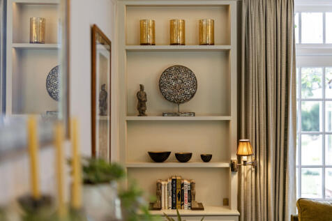 Built in shelving sitting room