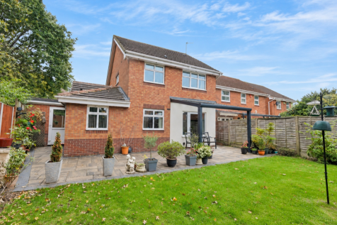 Suburban Brick House and Garden Patio