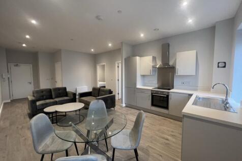 A fabulous, luxury two double bedroom first floor, furnished apartment with an allocated car parking space, open plan living, contemporary kitchen with integrated appliances and modern bathroom.
