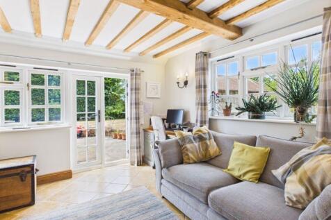 Study with doors to garden 