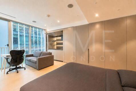 This exceptional studio apartment, located in the highly sought after Nova Building, is available for lease through Prime London. Totalling 349 sq ft (32.39 sqm), the property boasts a modern open pla