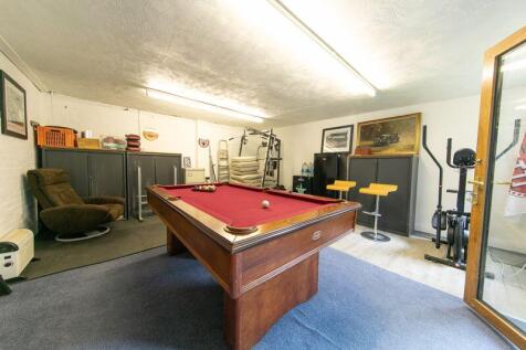 Double garage converted to games room...
