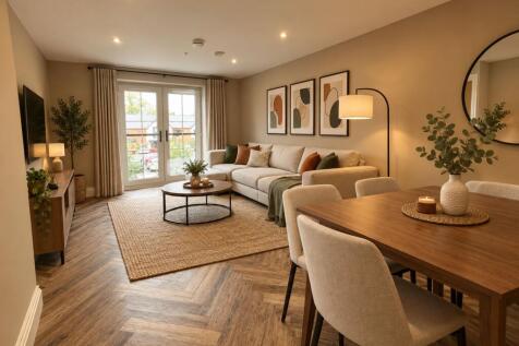 Open plan lounge/dining room - CGI staged