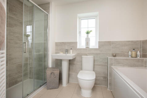 family bathroom with bath and shower 4 bedroom exeter house type