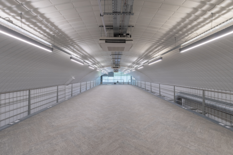 An empty arch with lining