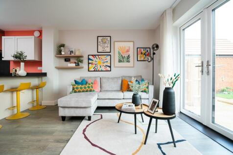 With patio doors leading to the garden