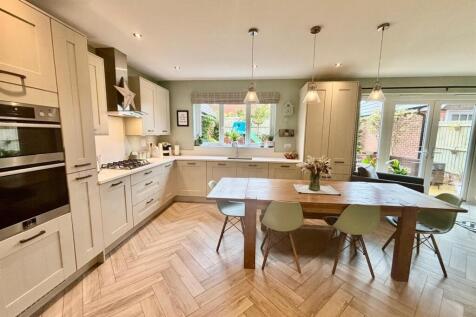 Dining Kitchen with Family Media Area