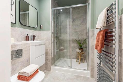 A contemporary modern designed bathroom