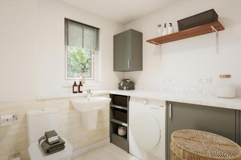 The handy utility room is perfect for keeping your laundry hidden away