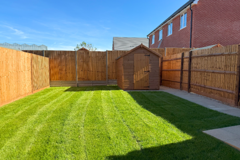 Turfed rear garden