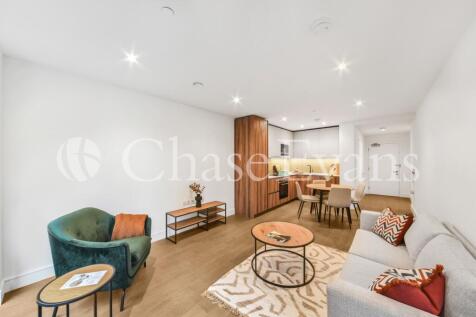 A modern one bedroom apartment with a private balcony located in the Park & Sayer development at Elephant Park, Elephant and Castle, SE17. This spacious and bright apartment features an open-plan kitc