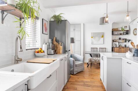 Kitchen into dining room