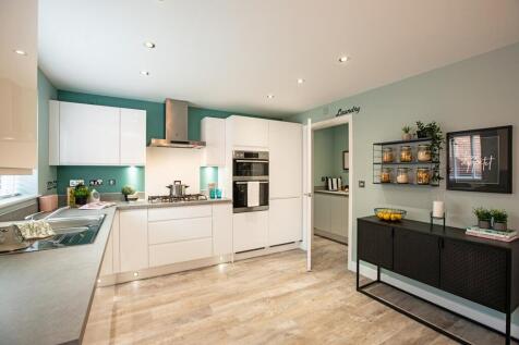 Open kitchen with ample storage