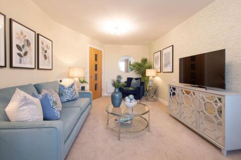 a living room with a fireplace