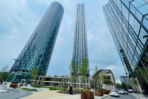 This spacious two double bedroom, two-bathroom apartment on the 32nd floor is furnished with high-specification integrated white goods and blinds included. The apartment is a large two-bedroom, two-ba