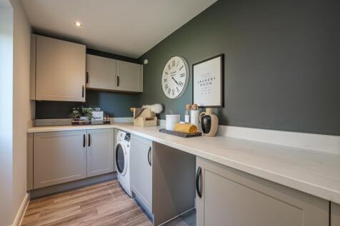 Grey utility room in an Exeter home