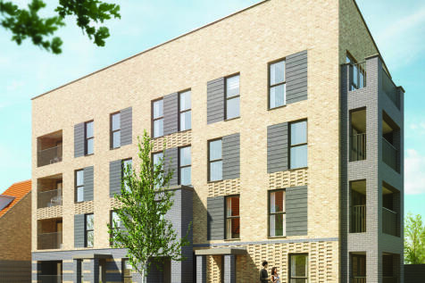 External CGI of Redrow Sandstone House apartment block