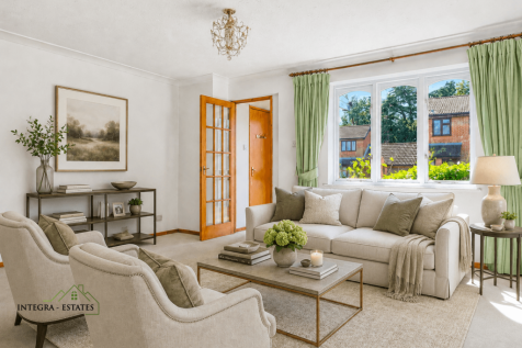 Staged living room Brookwood Close Shortlnds BR2
