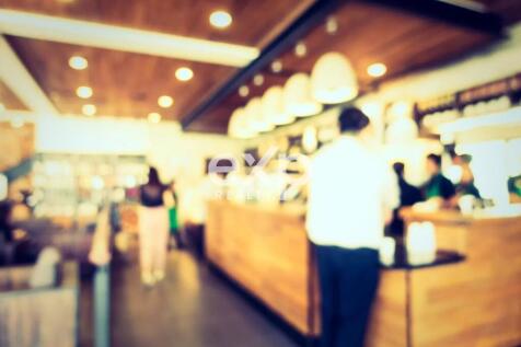 Abstract blur coffee shop cafe and restaurant inte