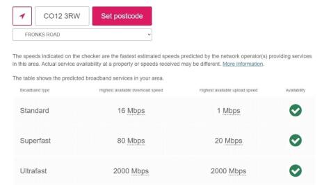 Broadband Speeds