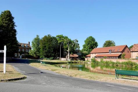 view across the village pond