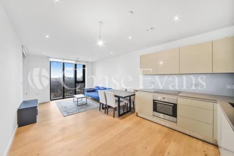 Modern one bedroom apartment with a balcony in a landmark tower, forming part of One The Elephant development in the heart of Elephant and Castle, SE1. This furnished apartment comprises an open plan