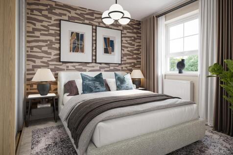 Internal CGI of the second bedroom in the folkestone