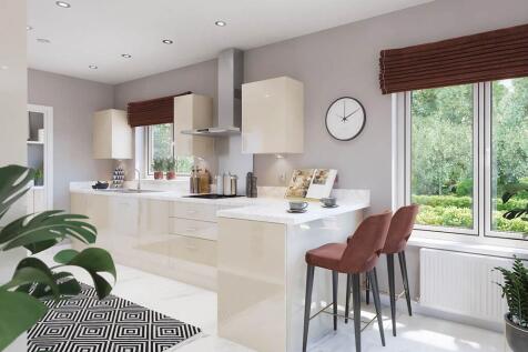 The kitchen offers lots of space for storage with space to cook, dine and entertain