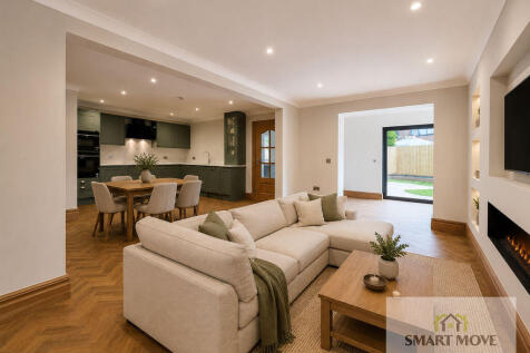 Virtually Staged Kitchen Family Room