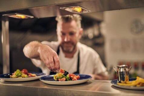 Chef on-site serving delicious, fresh food daily