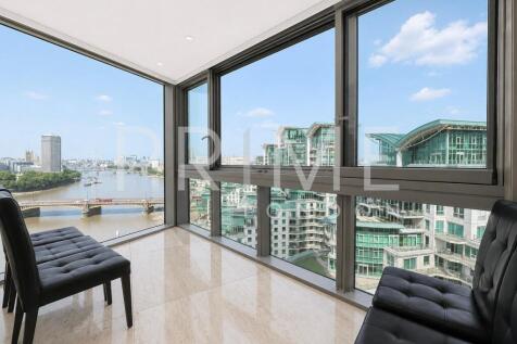 A wonderfully furnished and beautifully designed two bedroom apartment with impressive views, totalling 1,051 sq ft (97.7 sqm), available for lease through Prime London. The property is also offered w
