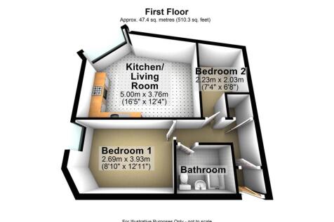 St Catherines Court, York, 3D