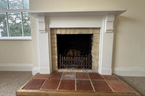 Open fire in living room