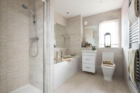 Energy-efficient family bathroom with bath & shower