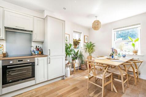 Kitchen into dining area