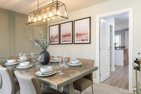 Dining room at The Manning Show Home Donnington Heights