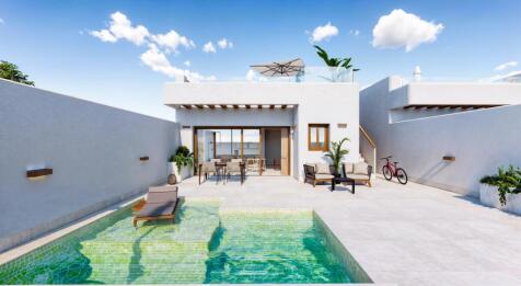 Torre Pacheco Modern villa with parking,roof solarium and private pool