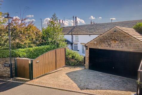 Double garage and driveway