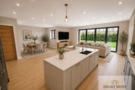 Virtually Staged Kitchen Family Room