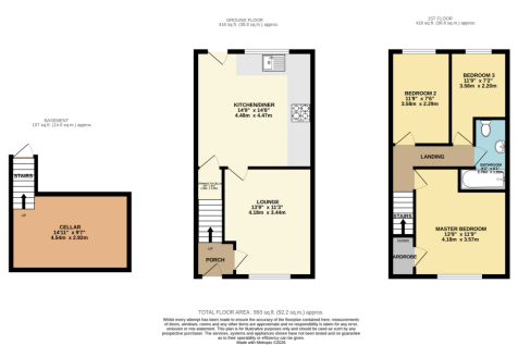 Floorplan - 52 Stockport Road East, Bredbury, S...