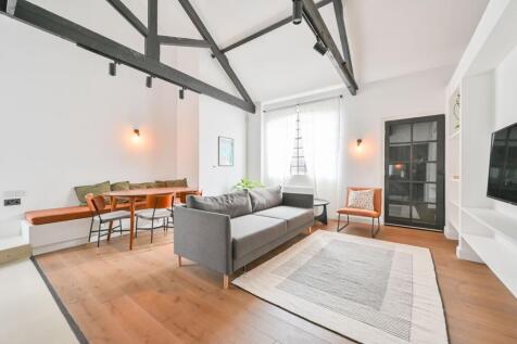 ZERO DEPOSIT AVAILABLE. LONG LET. Stylish 1 bed flat with an intimate downstairs bedroom with en-suite, a tastefully styled first floor reception/kitchen with an expansive private balcony in a newly r