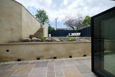 View from living area through bifold doors