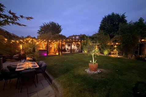 Patio at night