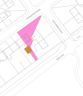 Deeds showing Pink area Owned and Brown shared